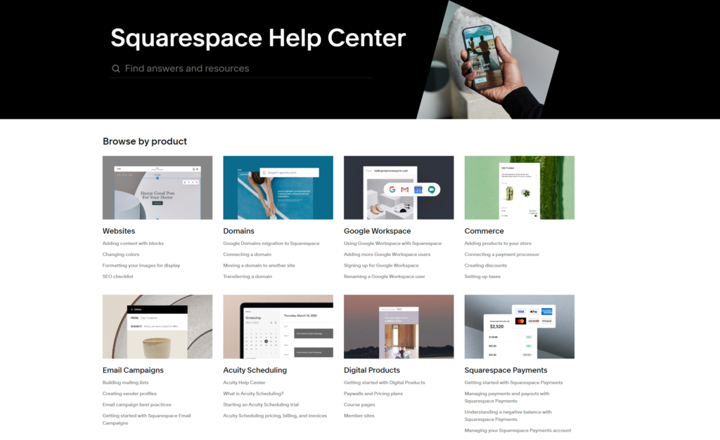 Square vs Squarespace: Customer support and resources